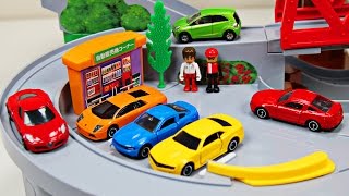 Best Toddler Learning Cars Trucks Colors for Kids 1 Teaching Colours Tomica Mountain Drive [upl. by Demodena161]