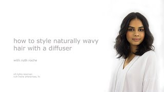 How to style naturally wavy hair using a diffuser [upl. by Eimareg86]