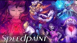 UNDERTALE SPEEDPAINT Undertale Anniversary speedpaint  Collab with Crystal Kitty K [upl. by Burget13]