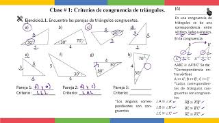 Clase 1A Criterios de congruencia de triángulos [upl. by Yasu]