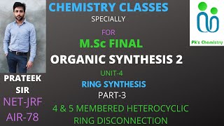 RING SYNTHESISORGANIC SYNTHESISMSC FINAL CHEMISTRYORGANIC SPECIALIZATION [upl. by Esra396]