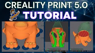 Creality Print 5 Slicer Tutorial Support Painting Mouse Ears Infill Walls Temp Speed [upl. by Heeley11]