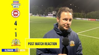 REACTION  Stephen McDonnell Post Match Interview Larne 41 Glenavon  8 December 2023 [upl. by Letnohs]