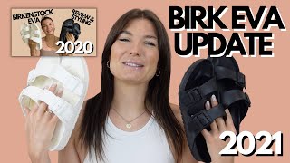 BIRKENSTOCK EVA REVIEW UPDATE amp FAQ  Wear amp tear styling amp 8 new outfit ideas [upl. by Herahab]