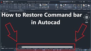 how to restore command line in AutoCAD  how to add Command bar in AutoCAD [upl. by Colline]