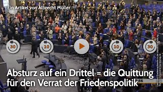 Absturz auf ein Drittel  die Quittung für den Verrat der Friedenspolitik  Albrecht Müller  NDS [upl. by Quarta]