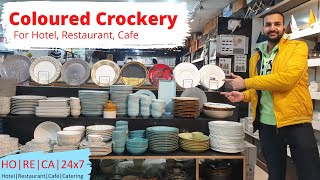 Coloured Ceramic Bone China Crockery For Hotel Restaurant Cafe [upl. by Aiet]