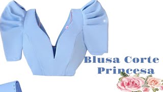 Como Hacer Blusa Corte Princesa PATRONAJE PASO A PASO [upl. by Nrobyalc637]