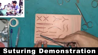 Suturing Demonstration for Dental Students [upl. by Lesoj937]