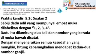 Praktis Kendiri 92c No 2  Matematik Tingkatan 4 Bab 9  Kebarangkalian peristiwa bergabung  Maths [upl. by Emiline]