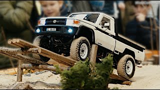 Scale RC Crawler RC4WD LWB mit Killerbody LC70 FIRST RUN [upl. by Nnylirret147]