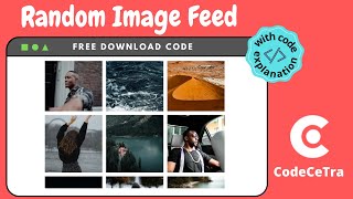 How to make a Random Image Feed using JavaScript and Unsplash API  codecetra webdevelopment [upl. by Nanon]