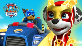 Marshall and Chase Mighty Pups Rescues and MORE  PAW Patrol  Cartoons for Kids Compilation [upl. by Cassie]