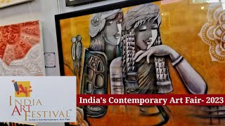 India Art Festival 202324  Indias Contemporary Art Fair in Bangalore  Painting exhibition [upl. by Tterab]