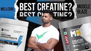 MUSCLEBLAZE CREATINE VS WELLCORE CREATINE  WHICH ONE SHOULD YOU BUY  review fitness health [upl. by Helgeson]