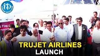 Ram Charans TruJet Airlines Launching Event  Ram Charans First Trujet Flight Takes Off at RGI [upl. by Ayel]