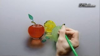 drawing hyperrealist crystal apples [upl. by Beetner]