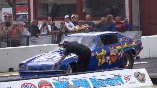 Jungle Pam Backing Up Jungle Jim Car  2013 NHRA Hot Rod Reunion Epping NH [upl. by Capp]