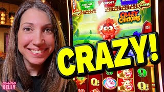 Im glad I decided to try this one Crazy Chickens slot machine in Las Vegas 😮 [upl. by Nesaj]