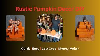 Rustic Pumpkin Fall Decor  How to make pumpkins from wood  🪵🪚 [upl. by Paddy319]