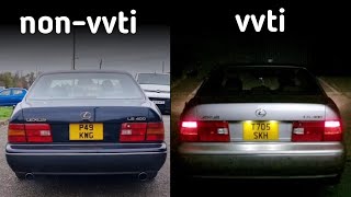 Lexus LS400 Exhaust Sound Comparison nonvvti VS vvti warning headphone users 😅 [upl. by Mojgan]