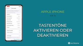 Tastentöne einausschalten  Apple iPhone iOS 15 [upl. by Rasmussen742]