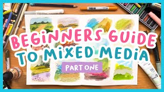 How to use mixed media Part 1 ✏️ Layering tips amp choosing mediums [upl. by Lletniuq]