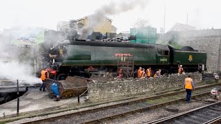 Swanage Strictly Bulleid Gala Sunday 2nd April 2017 Five Working Light Pacifics [upl. by Atneciv]