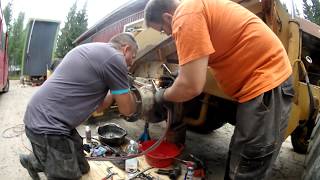 Dry disc brake renovation for wheel loader tractor Valmet 702 brakes [upl. by Ojeillib696]