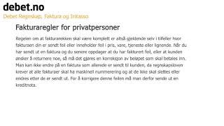 Fakturaregler for privatpersoner  Debet Faktura og Inkasso [upl. by Liesa28]