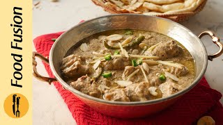 Shahi White Mutton Korma Recipe By Food Fusion [upl. by Duky]