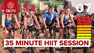 HIIT  35 Minute Cycle Training Workout  Hill Training [upl. by Arondel]