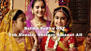 Balika Vadhu OST  Yeh Honsla by Shafqat Amanat Ali  Part 2 Full song [upl. by Zurciram]