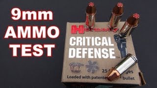 AMMO TEST 9mm Hornady Critical Defense [upl. by Feodore354]