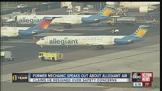 Former Allegiant Air mechanic says passengers should be concerned with airlines safety [upl. by Lenneuq]