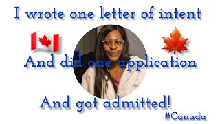 How to write a letter of intent canada canadavisa graduateschool [upl. by Millur886]