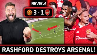 Marcus Rashford WINS IT amp Antony Debut Goal Manchester United 31 Arsenal Review [upl. by Papagena]