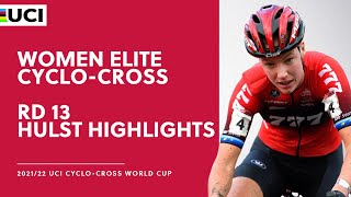 Round 13  Women Elite Highlights  202122 UCI CX World Cup  Hulst [upl. by Hepsoj]