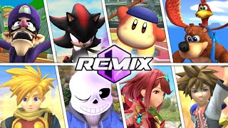 All 120 Characters in PMEX REMIX 095b Brawl Mod [upl. by Gearalt]