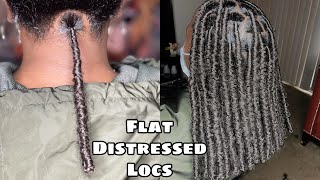 Distressed Locs Using Spring Twist Hair Watch Me Work [upl. by Anner]