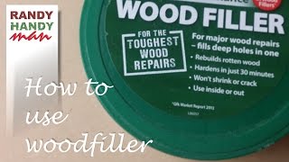 How to use mix wood filler Repairing damaged door Filling hole with ronseal woodfiller [upl. by Ho220]