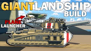 We Added A Plane To Our GIANT LANDSHIP In Stormworks [upl. by Tillion]