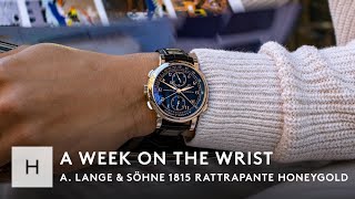 Seven Days With A Grail Watch  A Lange amp Söhne 1815 Rattrapante Honeygold Homage to F A Lange [upl. by Bertero623]