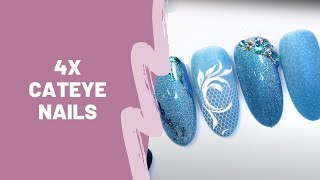 Cateye Gellak 4x cateye nails [upl. by Lohse314]