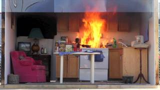 Demonstration underscores the danger of kitchen fires [upl. by Ettecul795]