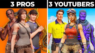 3 FNCS Winners vs 3 Fortnite Youtubers [upl. by Atiral143]