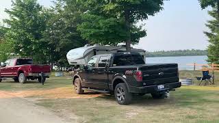 Muskallonge lake state park camping Michigans up [upl. by Ellocin]