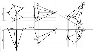 Pentagonal pyramid is resting on one of its triangular face in the Vertical Plane [upl. by Sofia]