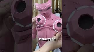 Creating a lifesize Kid Buu out of paper 😮🤩  🎥 minhmeopaperdragonballz kidbuu animefanart [upl. by Mitzl]