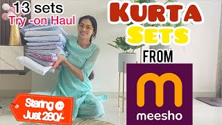 Meesho kurta set  meesho suit set  meesho kurta set tryon haul meesho haul meesho meeshohaul [upl. by Alael]